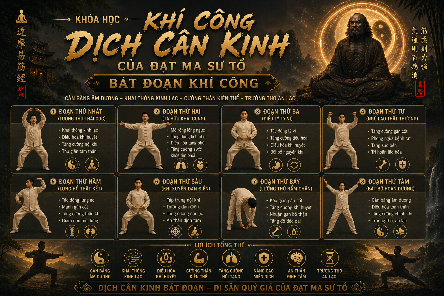 Dịch Cân Kinh - Bát Đoạn Khí Công